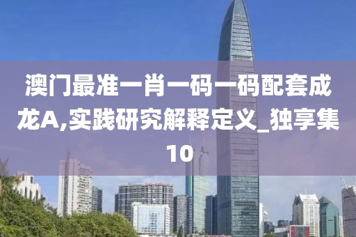 澳门最准一肖一码一码配套成龙A,实践研究解释定义_独享集10