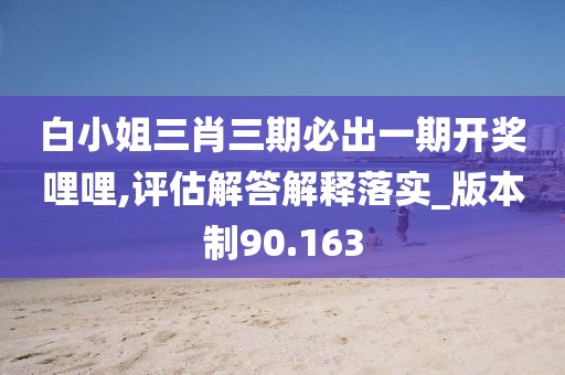 白小姐三肖三期必出一期开奖哩哩,评估解答解释落实_版本制90.163