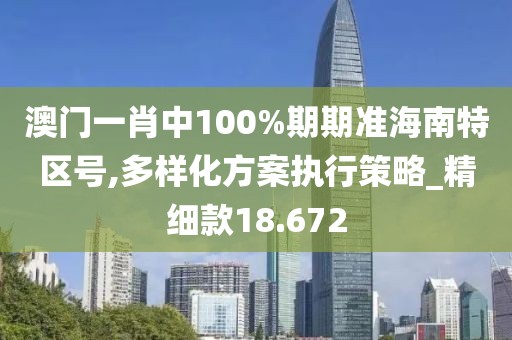 澳门一肖中100%期期准海南特区号,多样化方案执行策略_精细款18.672