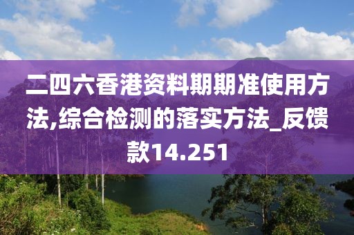 二四六香港资料期期准使用方法,综合检测的落实方法_反馈款14.251