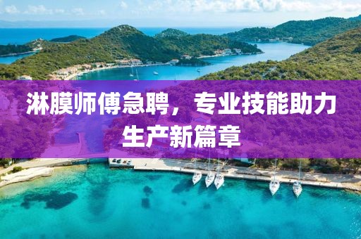 淋膜师傅急聘，专业技能助力生产新篇章
