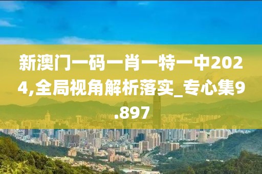 新澳门一码一肖一特一中2024,全局视角解析落实_专心集9.897