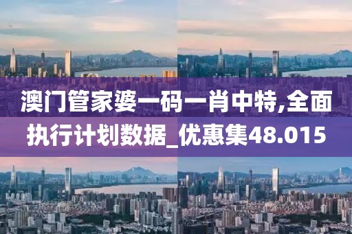 澳门管家婆一码一肖中特,全面执行计划数据_优惠集48.015