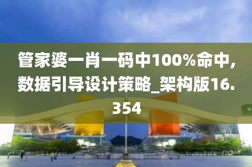 管家婆一肖一码中100%命中,数据引导设计策略_架构版16.354