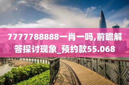 7777788888一肖一吗,前瞻解答探讨现象_预约款55.068