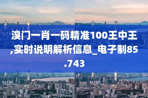 溴门一肖一码精准100王中王,实时说明解析信息_电子制85.743