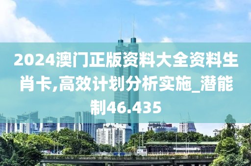 2024澳门正版资料大全资料生肖卡,高效计划分析实施_潜能制46.435