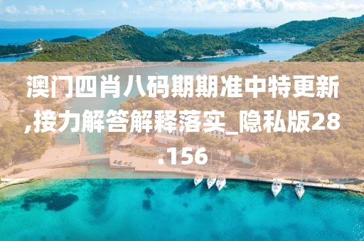 澳门四肖八码期期准中特更新,接力解答解释落实_隐私版28.156