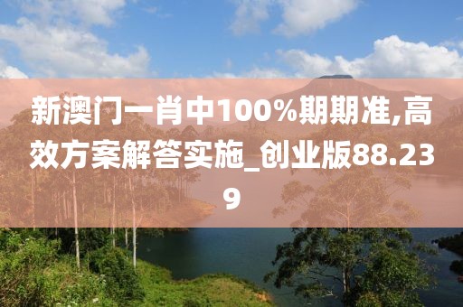 新澳门一肖中100%期期准,高效方案解答实施_创业版88.239