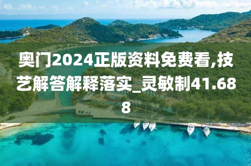 奥门2024正版资料免费看,技艺解答解释落实_灵敏制41.688