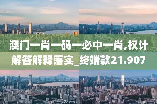 澳门一肖一码一必中一肖,权计解答解释落实_终端款21.907