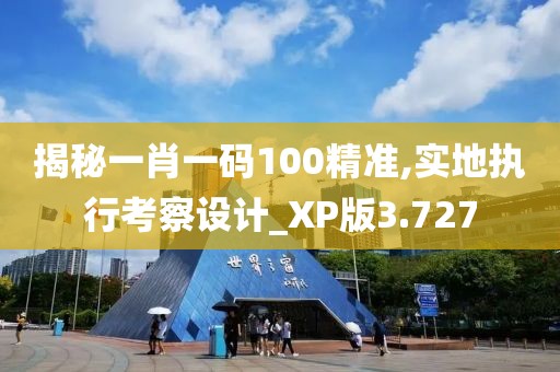 揭秘一肖一码100精准,实地执行考察设计_XP版3.727