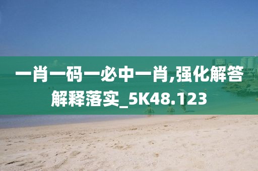 一肖一码一必中一肖,强化解答解释落实_5K48.123