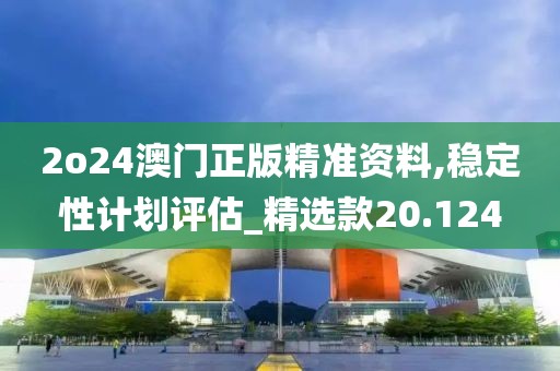 2o24澳门正版精准资料,稳定性计划评估_精选款20.124