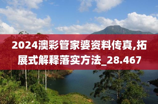 2024澳彩管家婆资料传真,拓展式解释落实方法_28.467
