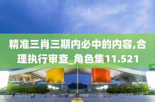 精准三肖三期内必中的内容,合理执行审查_角色集11.521