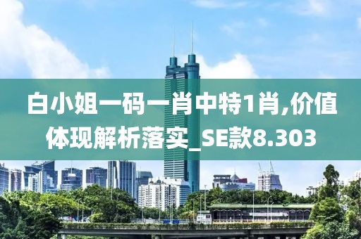 白小姐一码一肖中特1肖,价值体现解析落实_SE款8.303