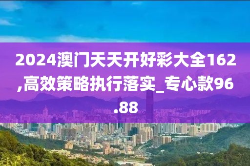 2024澳门天天开好彩大全162,高效策略执行落实_专心款96.88