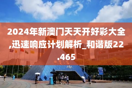 2024年新澳门天天开好彩大全,迅速响应计划解析_和谐版22.465