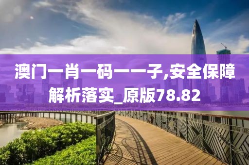 澳门一肖一码一一子,安全保障解析落实_原版78.82