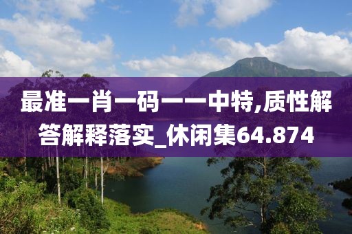 最准一肖一码一一中特,质性解答解释落实_休闲集64.874