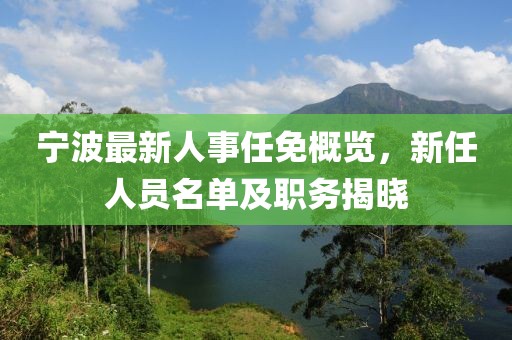 宁波最新人事任免概览，新任人员名单及职务揭晓