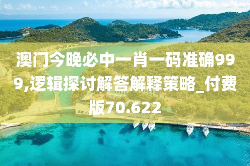 澳门今晚必中一肖一码准确999,逻辑探讨解答解释策略_付费版70.622